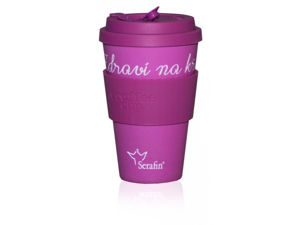 ecoffee cup fialový